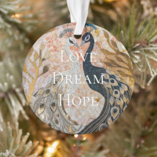 Ornamento Bonito Pink Rosa, Dourado Natal