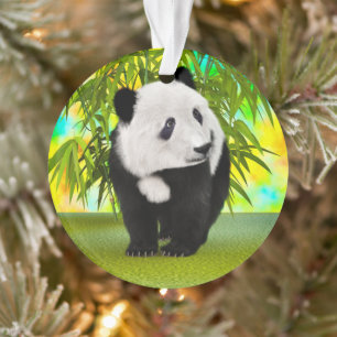 Ornamento Bonito Urso de Panda Kawaii Amante de os animais p