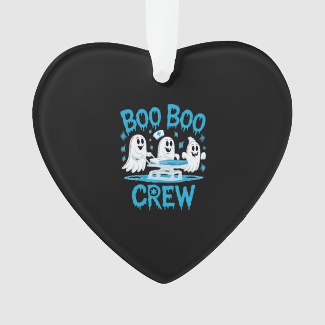 Ornamento Boo Boo Crew Ghost Paramedic Nurse Halloween Essen (Frente)