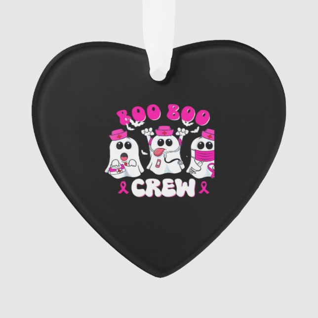 Ornamento Boo Boo Crew Nurse Halloween Costume Ghost Breast  (Frente)