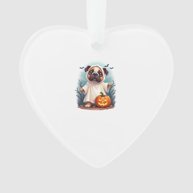 Ornamento Boo Fantasma Bulldog (Frente)