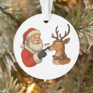 Ornamento Boop Nariz de Rena do Papai Noel Natal Booping Xma