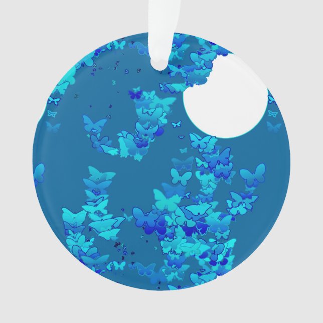 Ornamento Borboletas contra o céu azul-noite, paisagem (Frente)