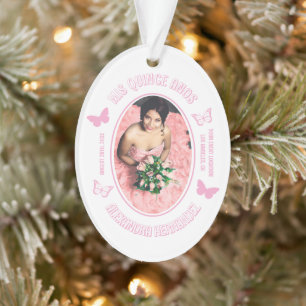 Ornamento Borboletas Rosa Quinceanera