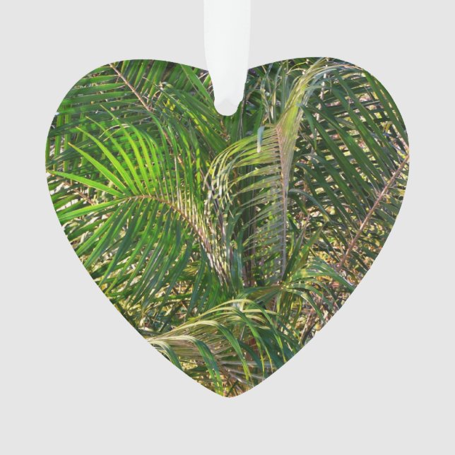 Ornamento Bordas Tropicais de Palm Lit Sunset (Frente)