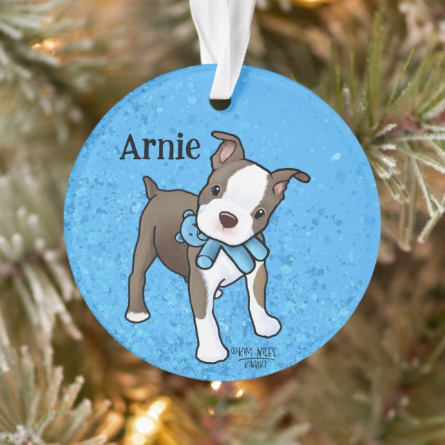 Ornamento Boston Terrier Puppy (Árvore)