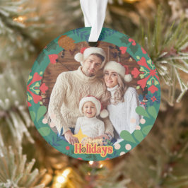 Ornamento Botânica de Natal retrógrada e moderna