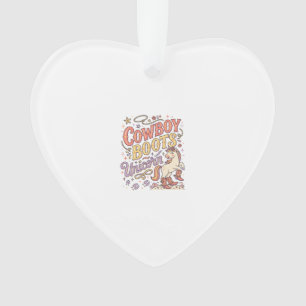 Ornamento Botas de Cowboy Unicórnio Caprichoso Zazzle Desi
