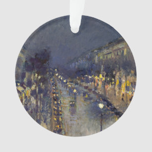 Ornamento Boulevard Montmartre na Night Pissarro