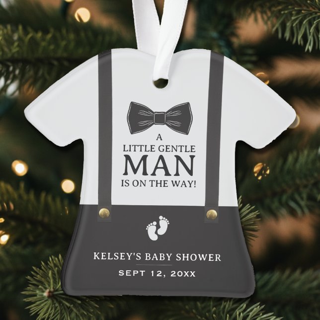 Ornamento Boy Baby Shower A Little Gentleman Suspenders (Boy Baby Shower A Little Gentleman Suspenders Ornament
)