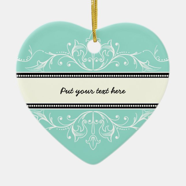 Ornamento branco azul-da-casca-pomar (Frente)