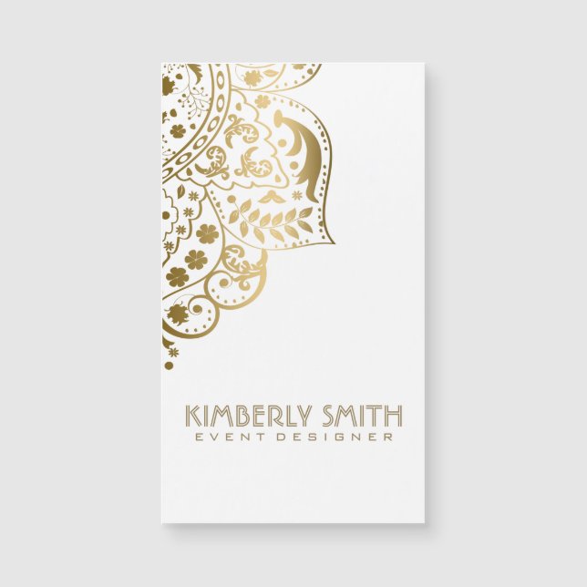 Ornamento Branco E Dourado (Frente)