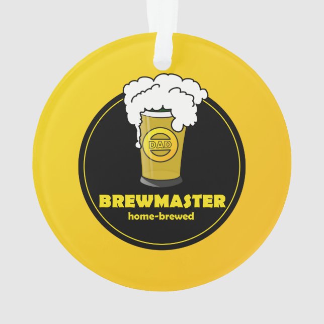 Ornamento Brewmaster Beer com Pai caseiro (Verso)