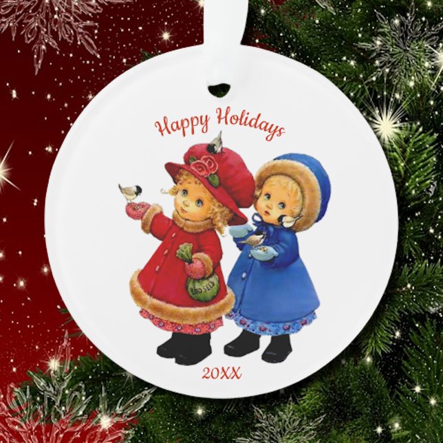 Ornamento Brinquedos de Natal bonitos com aves de inverno ac (Criador carregado)