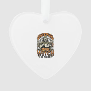 Ornamento Bruxa de Reparos de Bicicleta Vintage Halloween Me