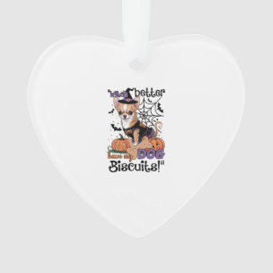 Ornamento Bruxa melhor ter meus biscoitos de cachorro Cute H