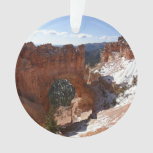 Ornamento Bryce Canyon Natural Bridge Snowy Landscape Foto