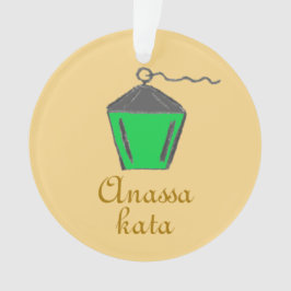 Ornamento Bryn Mawr Lanterna Verde Anassa Kata Dourada