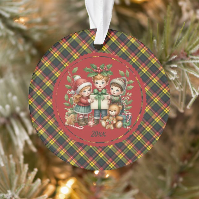 Ornamento Buchanan Modern  Scottish Tartan Christmas (Árvore)