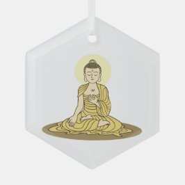 Ornamento Buda Serenity ouro
