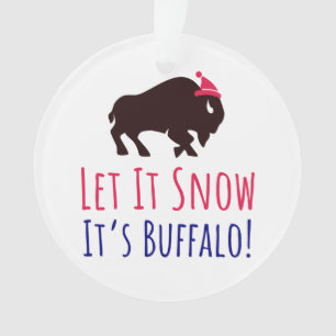 Ornamento Buffalo NY Deixe-A Neve Cute Buffalo 716 Natal