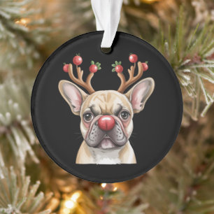 Ornamento Bulldog Francês Renascimento Amante do Cão Natal