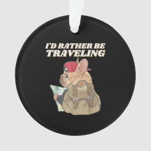 Ornamento Bulldog Lovers Preferencialmente Viajaria Bulldo