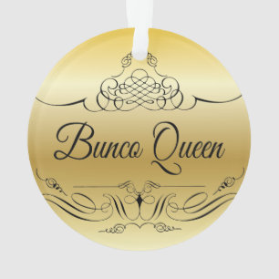 Ornamento Bunco Elegante Com Gradiente Dourado