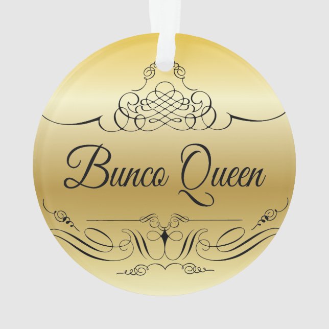 Ornamento Bunco Elegante Com Gradiente Dourado (Verso)