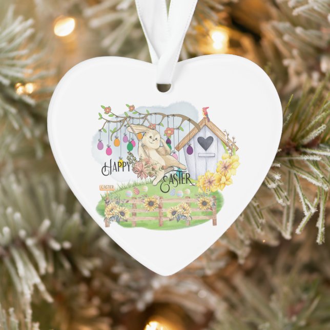Ornamento Bunny comemora o dia da Páscoa (Árvore)