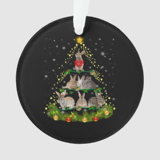 Ornamento Bunny Gift | Coelho Coelho - Árvore de Natal Claro