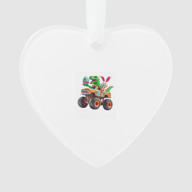 Ornamento Bunny T-rex Easter Monster Truck Dino Funny Boys K (Frente)