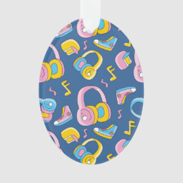 Ornamento Bunter Musikmix em rosa, blau, gelb