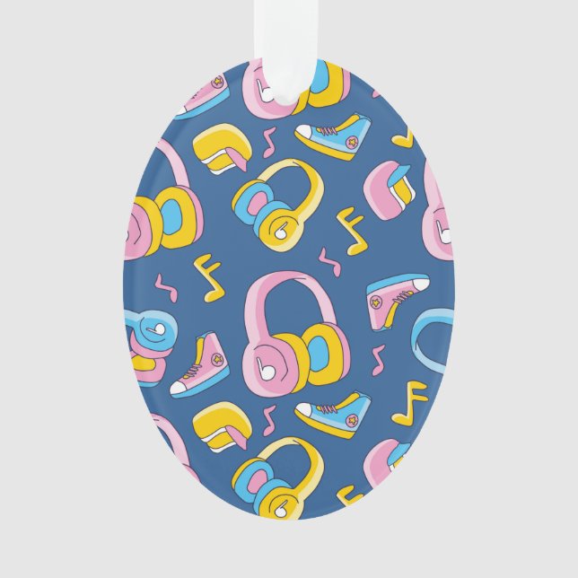 Ornamento Bunter Musikmix em rosa, blau, gelb (Frente)