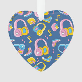 Ornamento Bunter Musikmix em rosa, blau, gelb