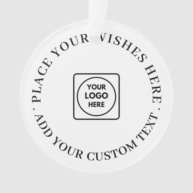 Ornamento Business Logo Company Branded Modern Acrylic  (Frente)