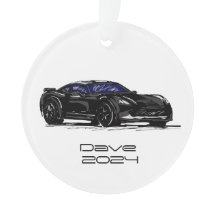 C7 Corvette Sports Car Black Hand Drake
