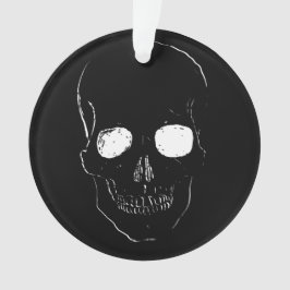 Ornamento Cabeça de esqueleto com olhos brilhantes