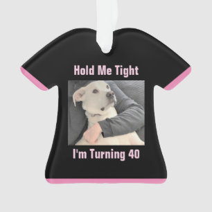 Ornamento Cachorro Branco Bonito Assustado em Virar 40 Anive