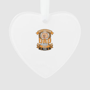 Ornamento Cachorro Chow Pai Sempre Coroa Pegadas das Patinha