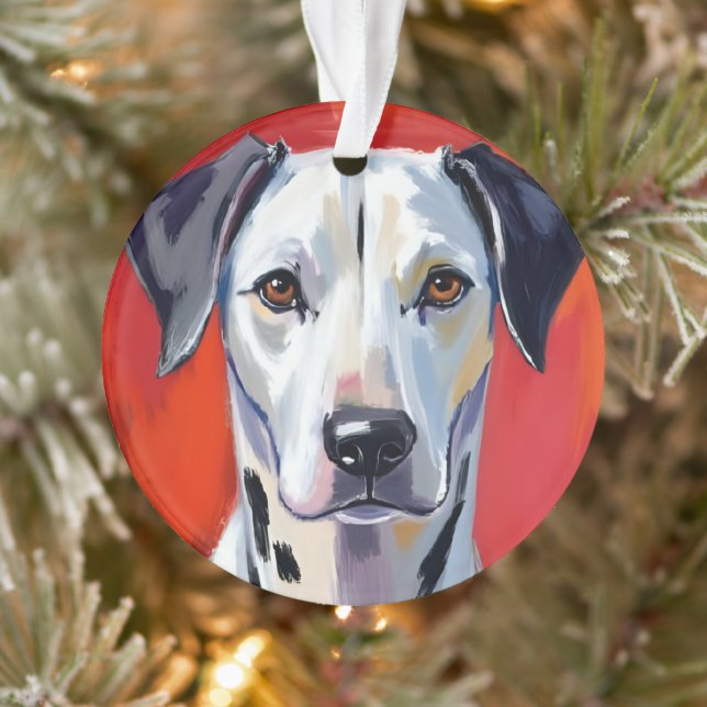 Ornamento Cachorro Dalmatas Pintura Pet (Árvore)