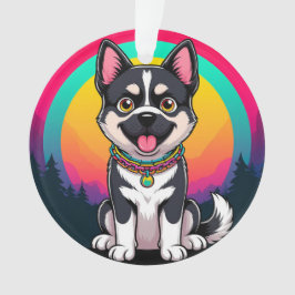 Ornamento Cachorro de Cartoon Reproduzido