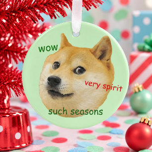 Ornamento Cachorro Engraçado Meme Shiba Inu Tais Temporadas