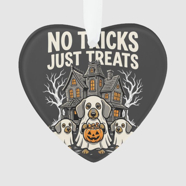 Ornamento Cachorro Fofo de Halloween Sem Pegadinhas Só Gulos (Frente)
