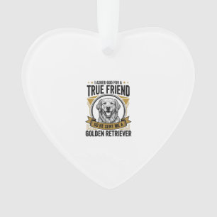 Ornamento Cachorro Golden Retriever Amigo Verdadeiro Amante