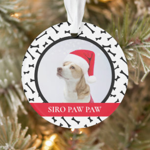 Ornamento Cachorro Natal Moderno Puppy Feliz Pawlidays