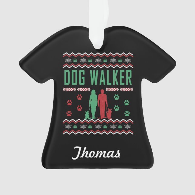 Ornamento Cachorro Personalizado Walker Feio (Frente)