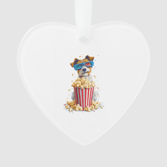Ornamento Cachorro Pipoca � Cachorro da Noite de Cinema (Frente)