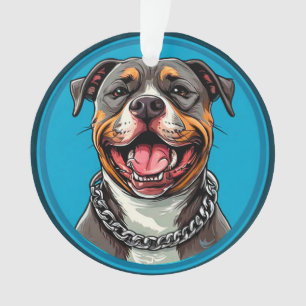 Ornamento Cachorro Pitbull fofo