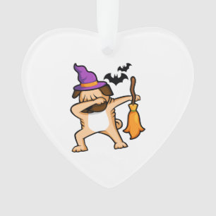 Ornamento Cachorro Pug de Halloween Dabbing